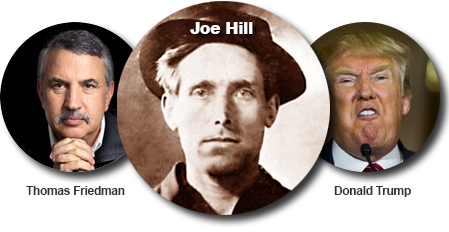 thomas friedman, joe hill och donald trump